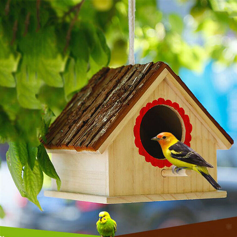 Wooden Parakeet Nest Box, Budgie Nesting House, Breeding Box for Lovebirds,