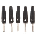 5Pieces 4mm Wire Audio Speaker Cable Banana Plug Connectors Adapter black