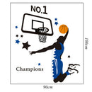 Basketball Man Wall Stickers,Adhesive Art Decals,For Kids Room Birthday Gift