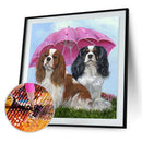 5D DIY Diamond Painting Umbrella Dogs Full Drill Animal Picture Embroidery