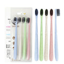 4X Wheat Straw Bamboo Charcoal Soft Toothbrush Hygiene Eco-Friendly Oral Clean Z