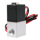 DC 12V 1/4" 2 Way Normally Closed Pneumatic Aluminum Electric Solenoid Air Valve