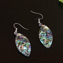 Women Fashion Shell Earrings Horse Eye Shape Natural Abalone Shell Earrings