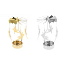 2x Fairy Rotating Candle Tea Light Holder Candlestick for Christmas Decor