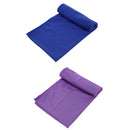 2x Outdoor Sport Ice Chill Towel Fast-Dry Cooling Towels (Dark Blue+Purple) A