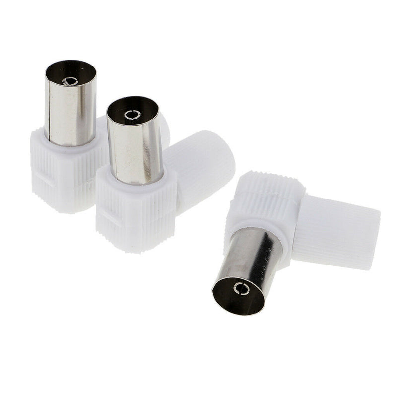 10pcs Right Angle 90 Degree RF Coaxial Coax TV Aerial Female Connector Plug