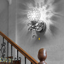 Led Modern Crystal Wall Lamp Sconce Light Bulb Bedroom Hallway Lighting Fix U3K6
