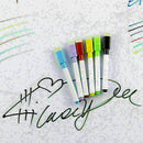 8 Colors Dry Erase White Board Marker Pen Fine Point Built-in Eraser Pen C4 L7M9