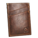 2-Sided Vertical Credit Card Holder, Leather Minimalist Wallet 5 Slots, Thin