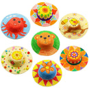 5pcs Painting Hat Straw Hats DIY Cap Beach Sun Hat Art Kindergarden Ki EFO