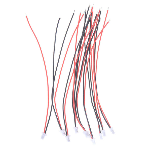 10x Mini Micro JST 1.0 SH 1.0mm 2-Pin Connector Plug With Wires Cables 100MM JR