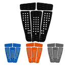 5 Pieces Diamond Grooved EVA Surfboard Traction Deck Grip Tail Pad Black
