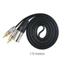 1 XLR Male to 2 RCA Male Plug Stereo Audio Cable Connector Y Splitter Wire  M1Q5