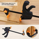 Plastic F Clamps Set 4-Piece, 100mm 4 inch Bar F Clamps Clip Grip Quick Rat
