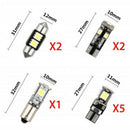 23Pcs Car Inside Light Dome Trunk License Plate Lamp LED White Bulb Read Kit