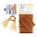 Knitting Needles Set Bamboo Circular Double Point Weaving Needles Smooth Kits