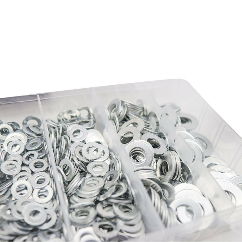 900Pcs Stainless Steel Ring Gasket Flat Washers Assortment M3,M4,M5,M6,M8,M R2S2