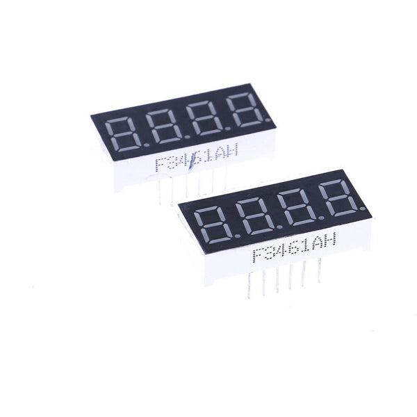 2pcs 0.36 inch 4 digit led display 7 seg segment Common cathode Bright Red B Bj