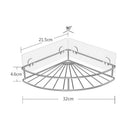 Adhesive Corner Bathroom Shelf Storage Wall Mounted Shower Caddy Shelf Orga L9P8