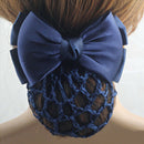 Fashion Bank hotel office Lady Hair Clip Cover Bowknot Bun Snood Women Headband
