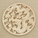 Wall Lamp Wooden Sculpted Dragon Flying Closet Door Carpentry Accessory (15
