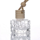 1Pc Car 10ml square hanging empty glass perfume bottles pendant car ornam JR