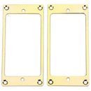 2 Pcs Metal Flat Humbucker Cover Guitar Pickup Frame Mounting Ring A8C8