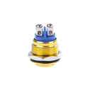 1PC 19mm waterproof yellow momentary metal push button reset switch high heMO