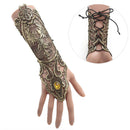Gothic Steampunk Lace Cuff  Fingerless Glove Arm Warmer Bracelet Black G ME
