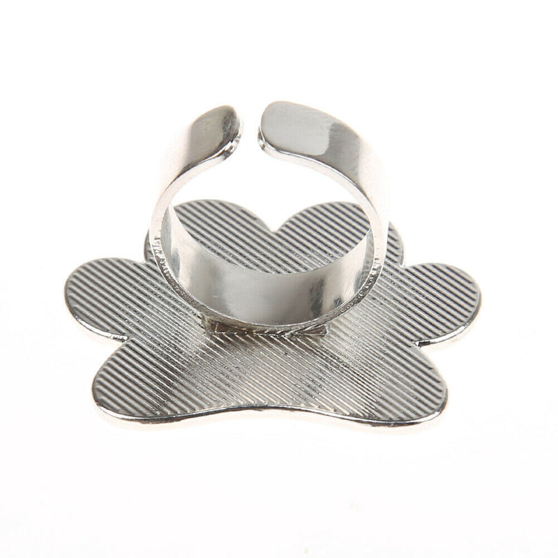 Mini Nail Art Metal Finger Ring Palette Mixing Acrylic Gel Polish Painting