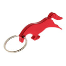Aluminum Horse Simple Bottle Opener Key Ring Keychain Bag Pendent Red