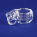 Acrylic Crystal Glass Great Dappen Dish Nail Art Lid Liquid Container  lj