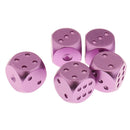 5x Alloy Metal Dices Set w/ Box for Dungeons &Dragons TRPG Table Game Purple