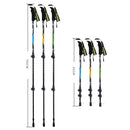 Carbon Fiber Telescopic Skiing Climbing Stick Trekking Hiking Pole Blue