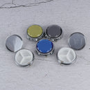 Portable Pocket Pill Case 3 Compartments Medicine Box Round Folding Organi 3C