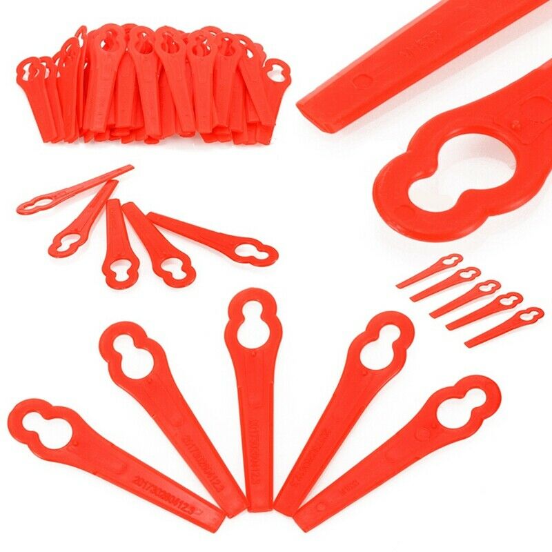50Pcs Plastic String Trimmer Blades For Garden Lawn Mower Replacement Blade