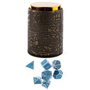 7 Set Metal Polyhedral Dice for  DND +Dice Cup Black