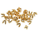 50pcs Adjustable Tassel End Cap Cover Connector Beads Lily Flower Design Jewelry