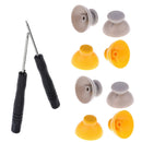 For Nintendo GameCube Joystick Caps 4 Left [Grey] and 4 Right [Yellow]