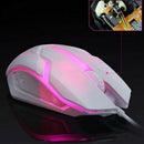 Computer Desktop Gaming Keyboard and Mouse Mechanical Feel Led Light Backl&+