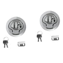 2x Marine Boat Lock Flush Pull Hatch Latch Bright Chrome Plated W/ 2 Keys