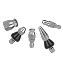 4X 1/4inch Drain Pipe Jetter Rotary Nozzle Quick Release Pressure Sewer Nozzle