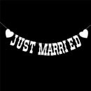 Photo Booth Props Just Married Wedding Decoration Bunting Garland Banner Decor