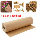 30m Kraft Gifts Wrapping Paper Roll Recycled Material for DIY Drawing Painting