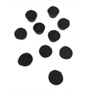 10 Pcs 17mm x 10mm Conical Recessed Rubber Feet Bumpers Covers Black K7O2