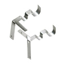 2Pair of Curtain Rod Brackets Pole Holders Double No Drilling for Drapery