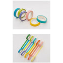 10x/box rainbow solid color sticky paper tape adhesive printing diy AL LU3C