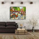 Painting By Numbers Kit DIY Urban Scenery Canvas Oil Art Picture Home Decor