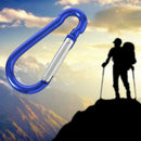 Aluminum spring, snap hook closure, 8 cm long, dark blue Q9E3