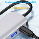 USB C Hub 4 in 1 USBÃ‚Â C to USB 3.0 60W PD VGA 4K HDMI Adapter for PC Phone A